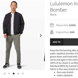 Lululemon intermission bomber size xs